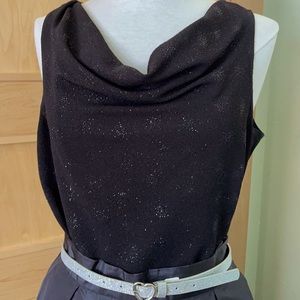🇨🇦  Black Sparkly Sleeveless Top, Size XL